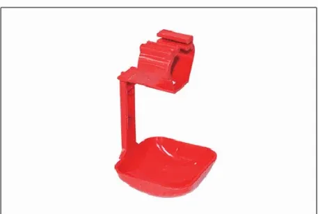 Red plastic drip cup