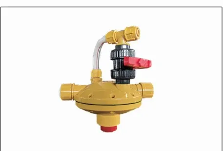 Water pressure regulator with transparent indicator tube