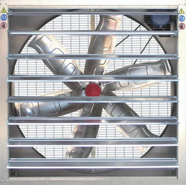 Drop hammer type exhaust fan with shutter louvres