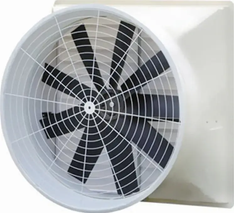 Fiberglass cone exhaust fan front view