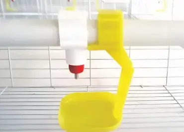 Steel-ball nipple drinker with drip cup